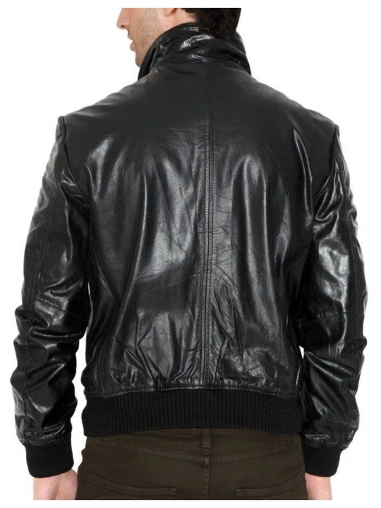 Classic Black Mens Bomber Jacket