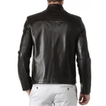 Mens Black Pure Lambskin Leather Jacket