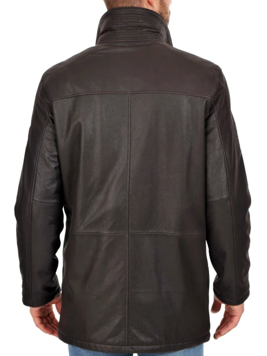 New Genuine Mens Black Leather Sport Coat