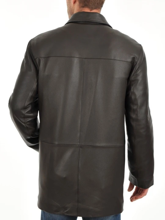 Soft Lambskin Mens Leather Car Coat
