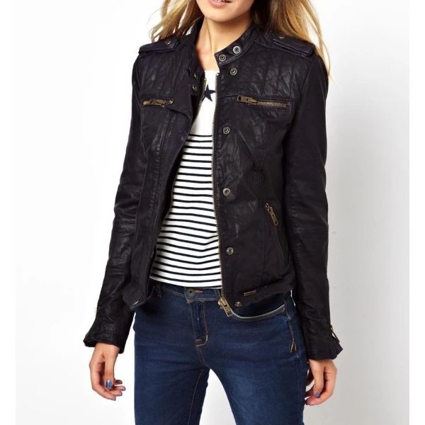 Best Womens Genuine Black Leather Jacket