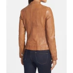 Real Womens Designer Brown Leather Jacket