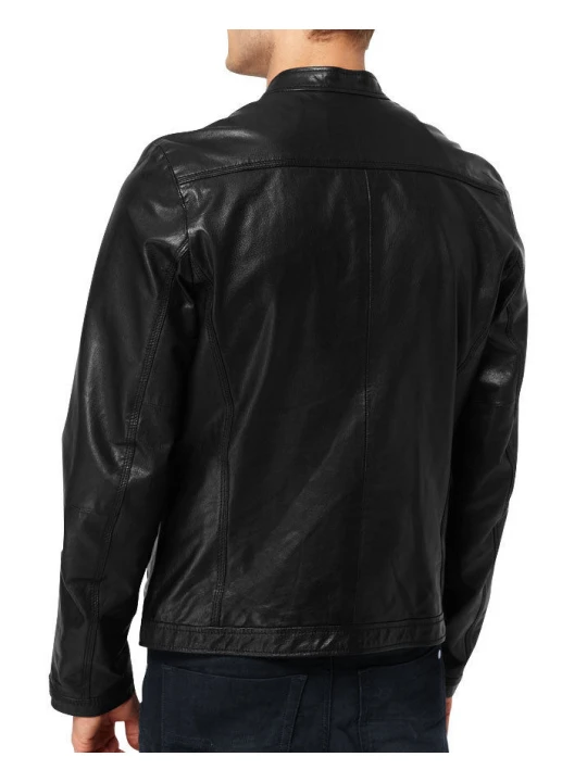 Best Mens Genuine Lambskin Black Short Leather Jacket