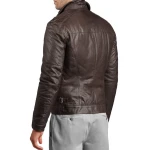 Soft Stylish Mens Lambskin Genuine Dark Brown Leather Jacket