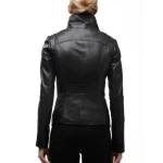 Unique Fashionable Black Real Leather Jackets for Women