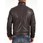 Mens Fitted Soft Black Leather Jacket