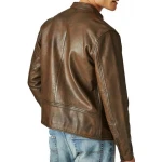 Distressed Brown Motorcycle Leather Jacket