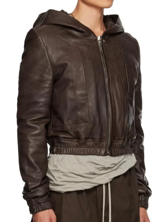 Edfu Brown Leather Jacket