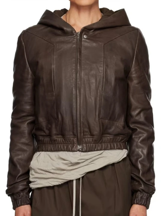 Edfu Brown Leather Jacket