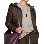 Edfu  Brown Leather Jacket