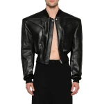 Edfu Flight Black Leather Jacket