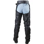 Braided Black Leather Chaps