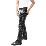 Buckle Belt Black Leather Chaps