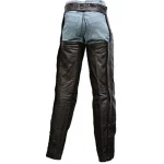 Hidden Zipper Brown Leather Chaps