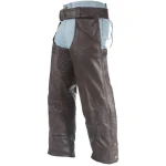 Hidden Zipper Brown Leather Chaps