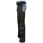 Hidden Zipper Brown Leather Chaps