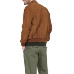 Rust Suede Jacket With Classic Collar