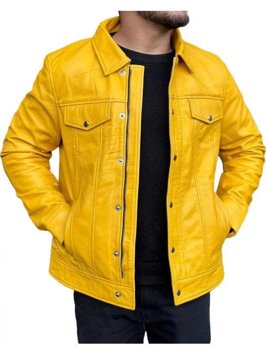Yellow Leather Jacket