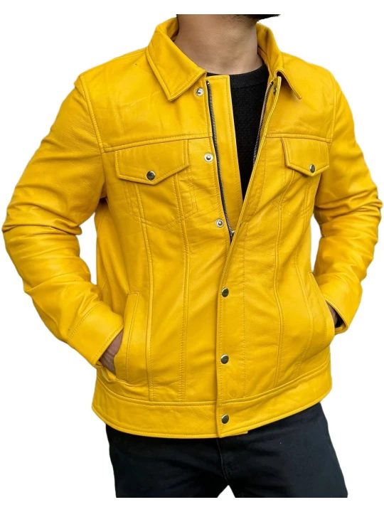 Yellow Leather Jacket
