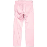 Zip Fly With Button Pink Leather Jeans