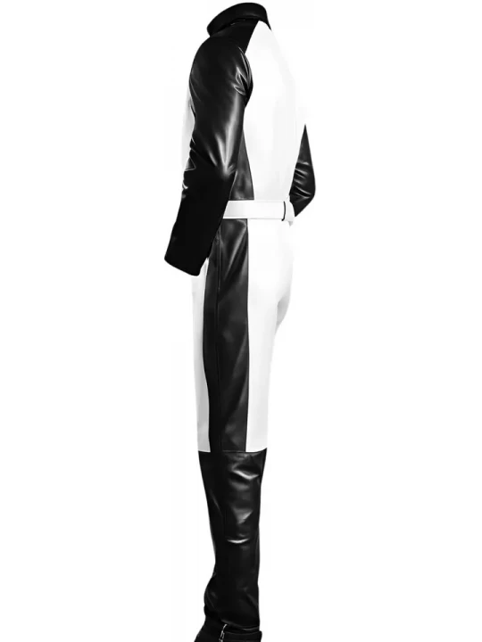 Front Zipper Overall Bodysuit Jumpsuit Black
