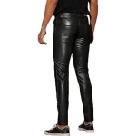 Black Leather Skinny Trouser