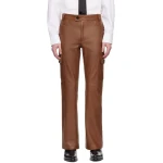 Brown Leather Cargo Trouser