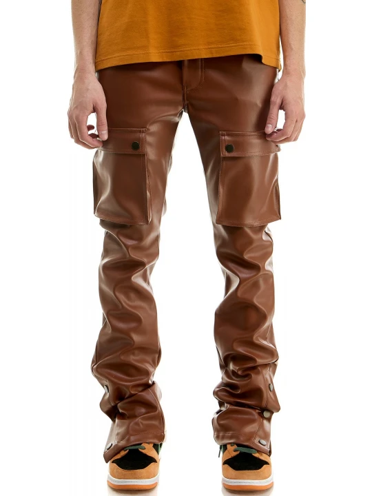 Cargo Brown Leather Trouser