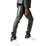 Cargo Green Leather Pants