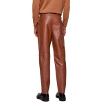 Formal Brown Leather Trouser