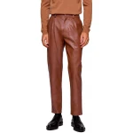 Formal Brown Leather Trouser