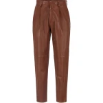 Formal Brown Leather Trouser