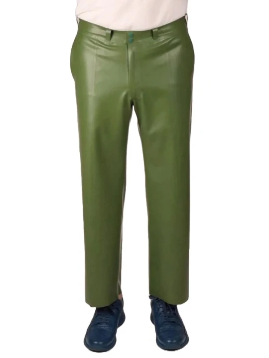 Green Leather Trouser