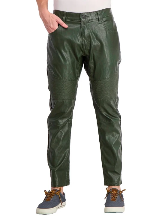 Green Leather Trousers