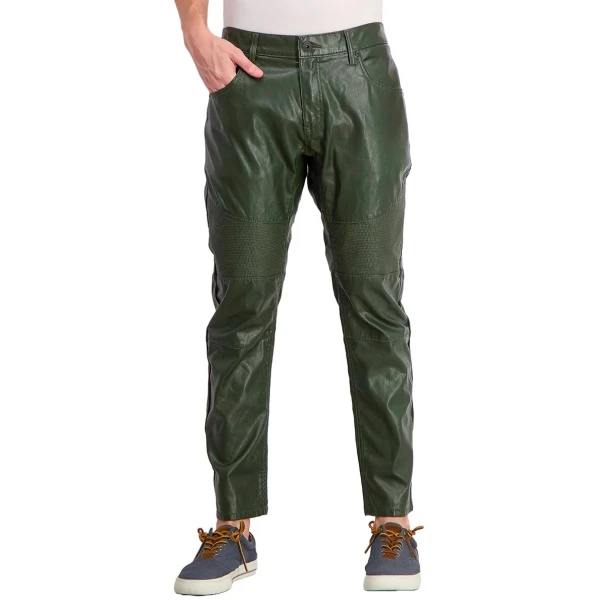 Green Leather Trousers