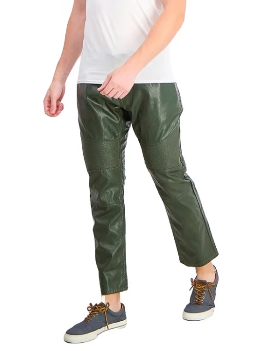 Green Leather Trousers