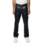 Leather Utility Black Pants