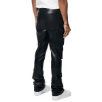 Leather Utility Black Pants