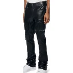 Leather Utility Black Pants