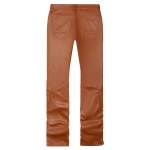 Leather Utility Cognac Pants