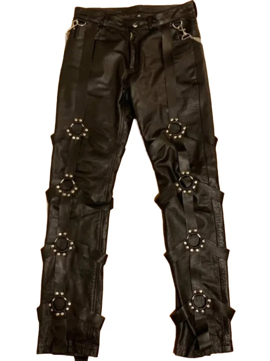 Safety Bondage Black Leather Slacks