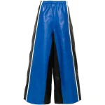 Striped Blue Leather Pants