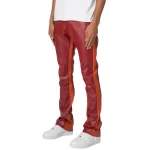Striped Red Leather Pants
