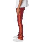Striped Red Leather Pants
