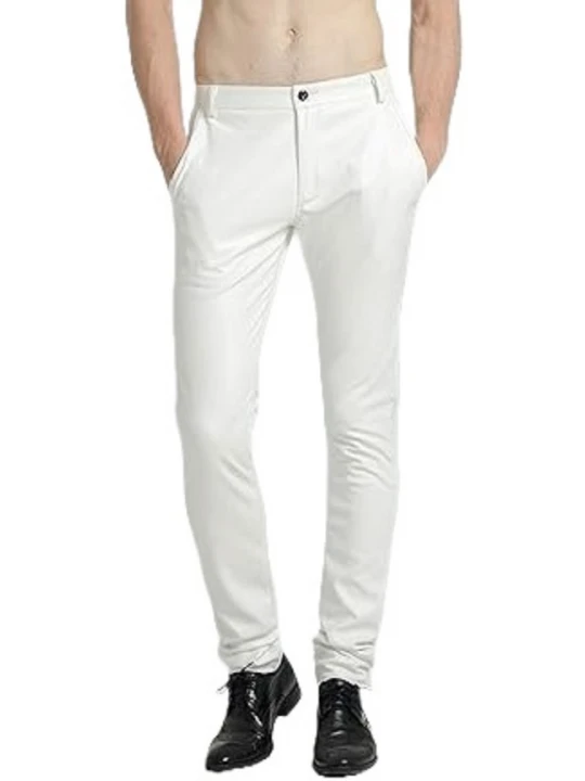 White Leather Skinny Pants