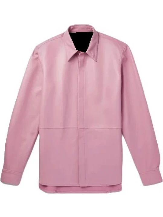 Pink Leather Shirt