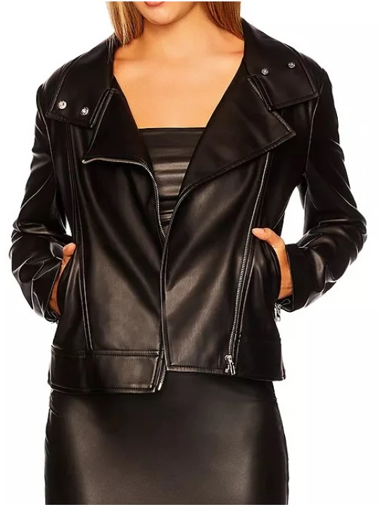 Black Leather Moto Jacket