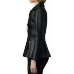 Notch Collar Black Leather Moto Jacket