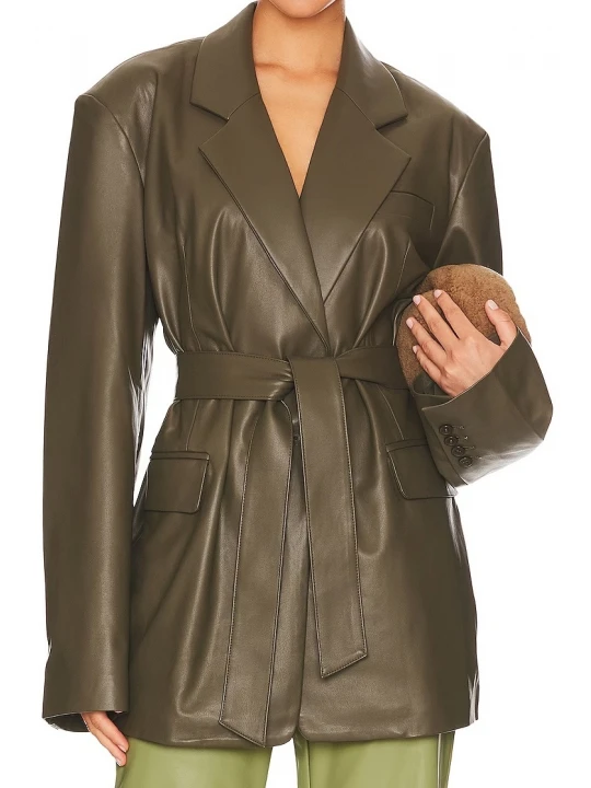 Brown Leather Coat