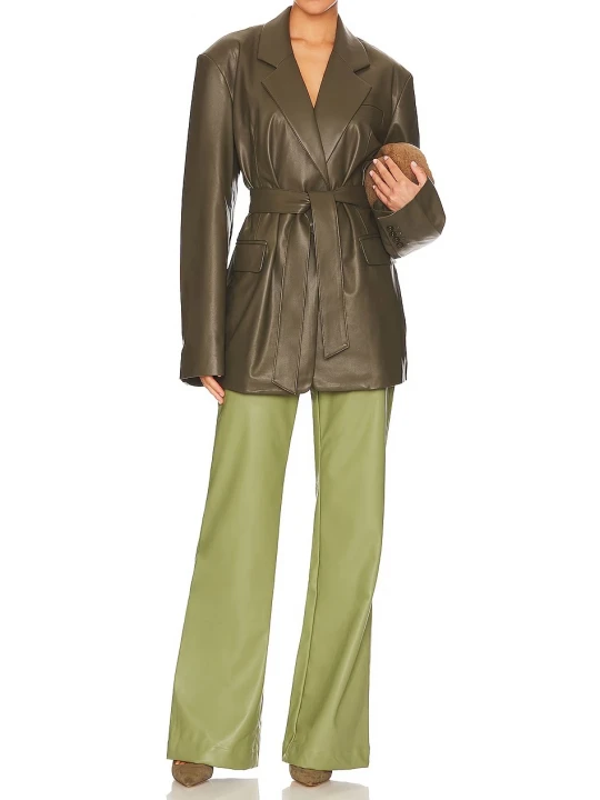 Brown Leather Coat